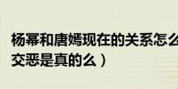 楊冪和唐嫣現在的關系怎么樣(網曝二人關系交惡是真的么)
