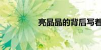 亮晶晶的背后寫著什么?