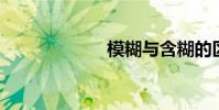 模糊與含糊的區別