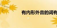 有內形外音的詞有哪些?