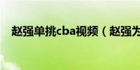 趙強單挑cba視頻(趙強為什么不去cba)