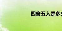 四舍五入是多少?