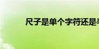 尺子是單個字符還是半括字符?