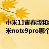 小米11青春版和紅米note9pro哪個好（小米11青春版和紅米note9pro哪個好）