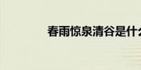春雨驚泉清谷是什么意思?