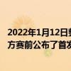 2022年1月12日整理發布：中超附加賽次回合浙江vs青島雙方賽前公布了首發陣容