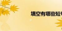 填空有哪些短句?