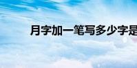 月字加一筆寫多少字是什么意思?