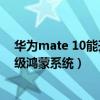 華為mate 10能升級鴻蒙系統嗎（有哪些mate系列可以升級鴻蒙系統）