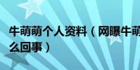 牛萌萌個人資料(網曝牛萌萌聚眾吸毒被抓怎么回事)