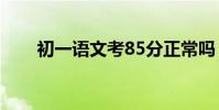 初一語文考85分正常嗎?如何改進?