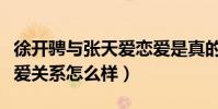 徐開騁與張天愛戀愛是真的嗎(徐開聘和張天愛關系怎么樣)