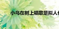 小鳥在樹上唱歌是擬人化的句子嗎?
