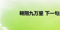翱翔九萬里 下一句是什么?