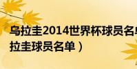 烏拉圭2014世界杯球員名單(2018世界杯烏拉圭球員名單)