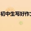 初中生寫好作文的方法；初中生高分寫作技巧