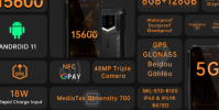 Oukitel將其即將推出的WP15作為市場上最大電池的5G智能手機取笑