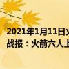 2021年1月11日火箭對湖人（2021-2022NBA常規賽11.29戰報：火箭六人上雙成功擊敗雷霆）