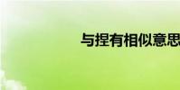 與捏有相似意思的詞