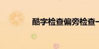 酷字檢查偏旁檢查一個或大