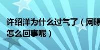 許紹洋為什么過氣了(網曝許紹洋現在不紅是怎么回事呢)