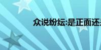 眾說紛紜:是正面還是負面?