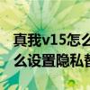 真我v15怎么開啟隱私替身（真我Q3s字體怎么設置隱私替身）