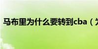 馬布里為什么要轉到cba(為什么罵馬布里)