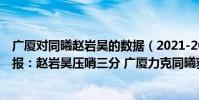 廣廈對同曦趙巖昊的數據(2021-2022CBA常規賽10.20戰報:趙巖昊壓哨三分 廣廈力克同曦獲勝)