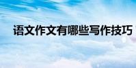 語文作文有哪些寫作技巧?作文怎么寫?