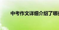中考作文詳細介紹了哪些寫作方法?