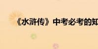 《水滸傳》中考必考的知識點有哪些?