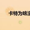 卡特為啥沒藍條（為什么沒人玩卡特）