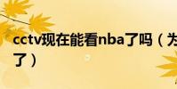 cctv現在能看nba了嗎(為什么沒有nba直播了)