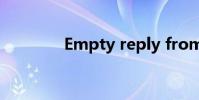 Empty reply from server
