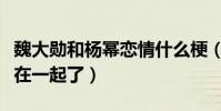 魏大勛和楊冪戀情什么梗(網曝魏大勛和楊冪在一起了)