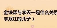 金鐵霖與李天一是什么關系(網傳李天一不是李雙江的兒子)