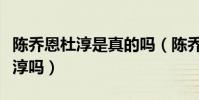 陳喬恩杜淳是真的嗎(陳喬恩懷孕了老公是杜淳嗎)
