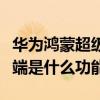 華為鴻蒙超級終端如何使用（華為鴻蒙超級終端是什么功能）