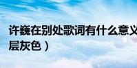 許巍在別處歌詞有什么意義(他的歌曲蒙上一層灰色)