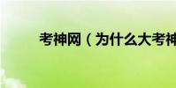 考神網(為什么大考神網不能用)