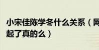 小宋佳陳學冬什么關系(網曝宋佳陳學冬在一起了真的么)