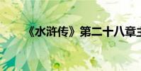 《水滸傳》第二十八章主要內容簡介