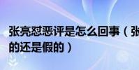 張亮懟惡評是怎么回事(張亮被爆假離婚是真的還是假的)