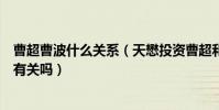 曹超曹波什么關系(天懋投資曹超和牡丹江曹波三道關事件有關嗎)