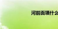 河前面填什么?
