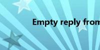 Empty reply from server