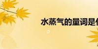 水蒸氣的量詞是什么?