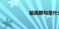 前面那句是什么?