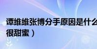 譚維維張博分手原因是什么(兩個人感情曾經很甜蜜)